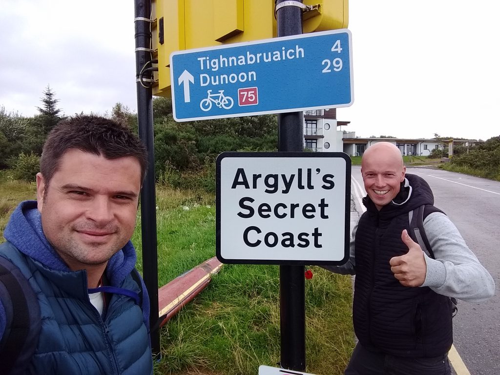 Coastal Road Trip, Portavadie Tarbet Ferry Sign, Argyll's Secret Coast
