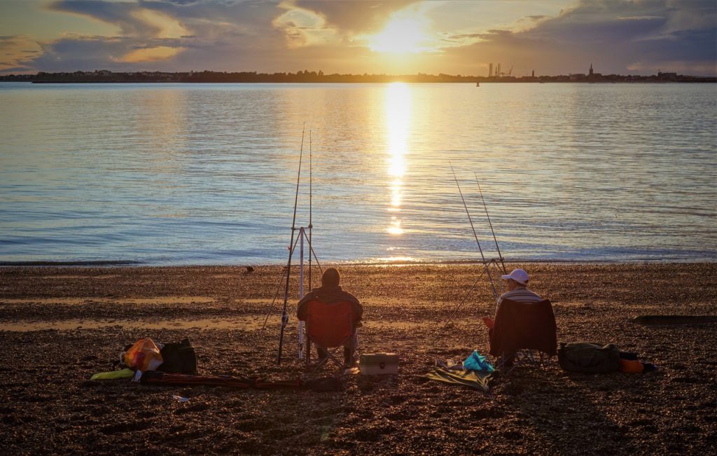 Coastal Road Trip, Felixtowe, John Bradfield Viewing Area, Sunset, Fishing